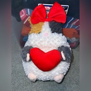 Plush Guinea Pig Toy with Red Heart